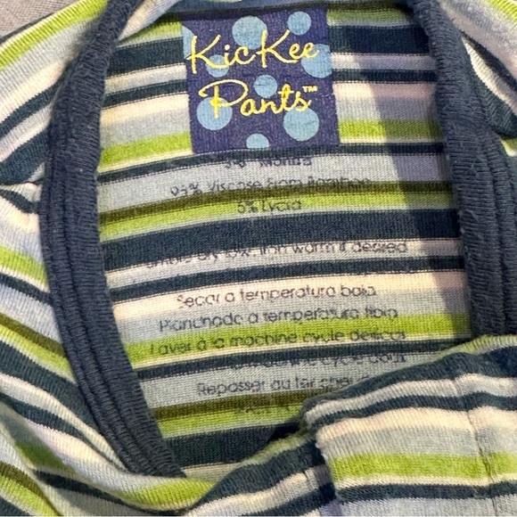 KickKee Pants - Striped Kids One Piece sleeper/romper - Picture 2 of 4
